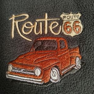 Route 66 Men's XL Black Fleece & Route 66 The Mother Road book by Michael Wallis